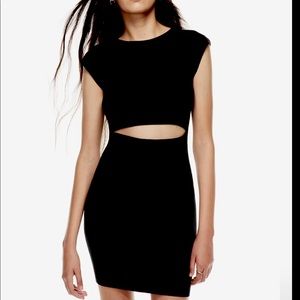 Aritzia Wilfred Black Knit Mini Dress